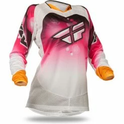RACE WEAR Fly Racing 2014 Kinetic Ladies Race Jersey-Pink/White