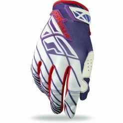 RACE WEAR Fly Racing 2014 Kinetic Gloves-White/Red/Purple