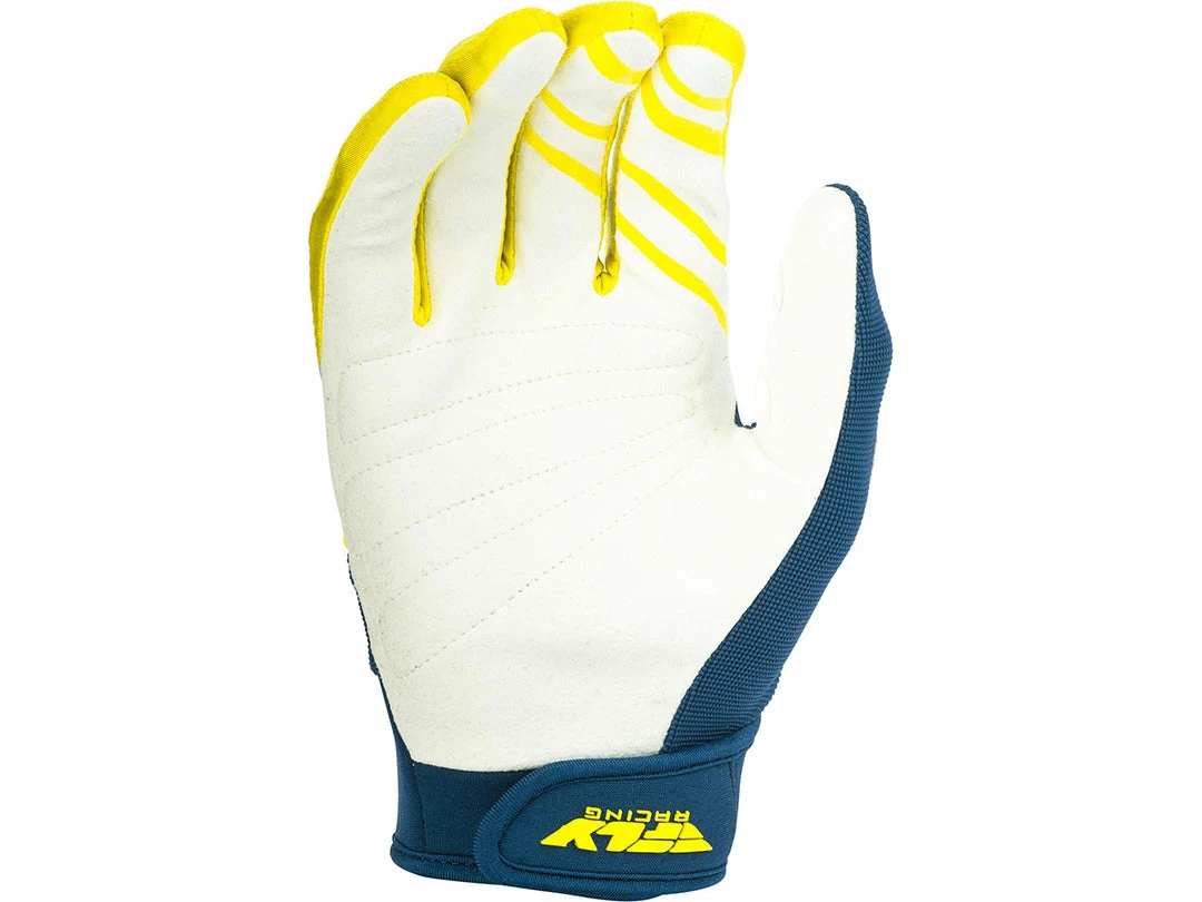 RACE WEAR FLY RACING 2019 F-16 GLOVES-Yellow/White/Navy 2 RACE WEAR FLY RACING 2019 F-16 GLOVES-Yellow/White/Navy