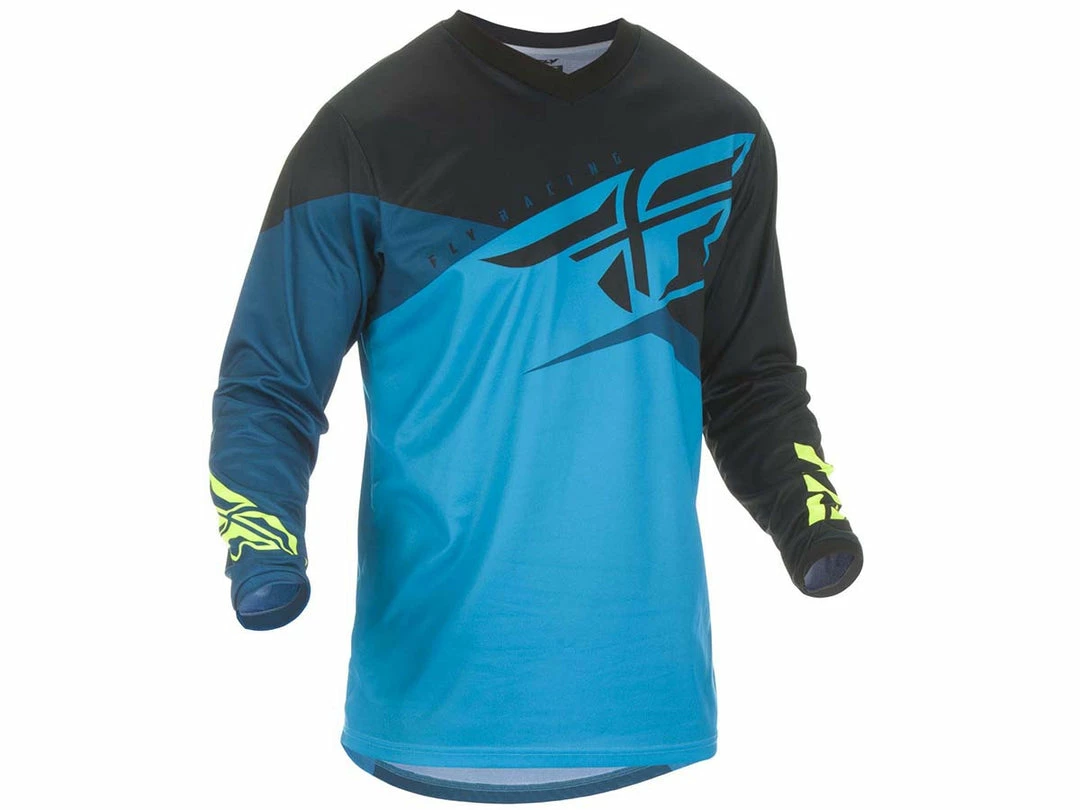 RACE WEAR FLY RACING 2019 F-16 JERSEY-Blue/Black/Hi-Vis 1 RACE WEAR FLY RACING 2019 F-16 JERSEY-Blue/Black/Hi-Vis