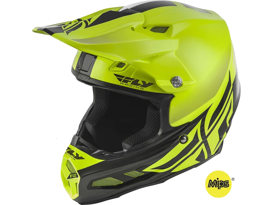 FLY RACING 2019 F2 Carbon MIPS Shield Helmet-Hi-Vis/Black PROTECTIVE GEAR 5 FLY RACING 2019 F2 Carbon MIPS Shield Helmet-Hi-Vis/Black PROTECTIVE GEAR