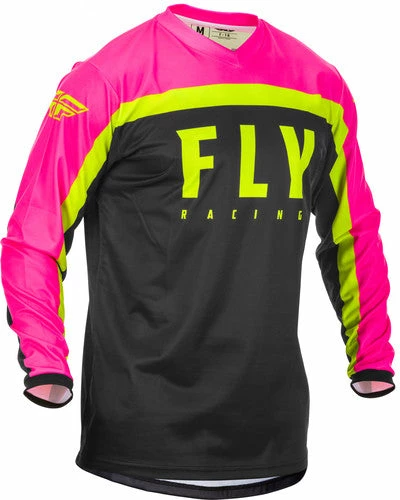 Fly Racing F-16 Jersey- Neon Pink/Black/Hi-Vis RACE WEAR 1 Fly Racing F-16 Jersey- Neon Pink/Black/Hi-Vis RACE WEAR