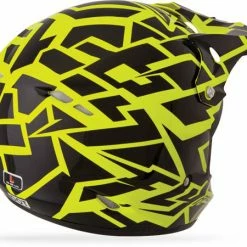 Fly Racing 2014 Kinetic Block Helmet-Black/Hi-Vis Yellow PROTECTIVE GEAR