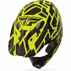 Fly Racing 2014 Kinetic Block Helmet-Black/Hi-Vis Yellow PROTECTIVE GEAR