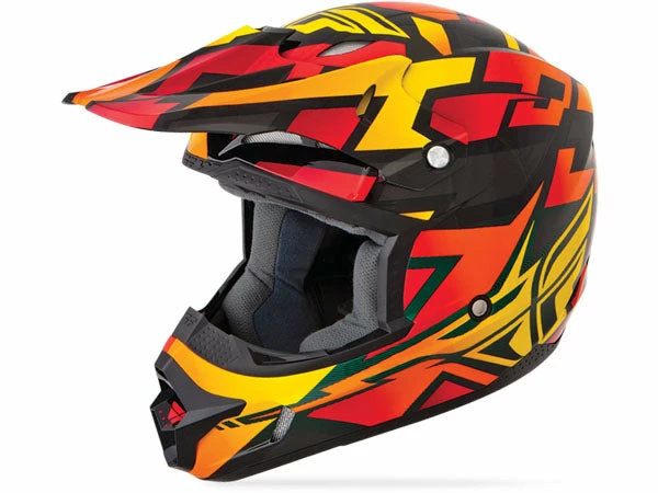 PROTECTIVE GEAR Fly Racing 2014 Kinetic Block Helmet-Orange/Black 1 PROTECTIVE GEAR Fly Racing 2014 Kinetic Block Helmet-Orange/Black
