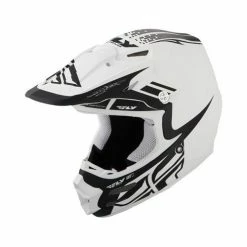 PROTECTIVE GEAR Fly Racing F2 Carbon Dubstep Helmet, X-Small, Matte White/black