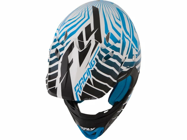 PROTECTIVE GEAR Fly Racing 2013/2014 Three.4 Helmet-White/Blue 2 PROTECTIVE GEAR Fly Racing 2013/2014 Three.4 Helmet-White/Blue