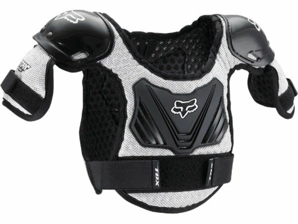 PROTECTIVE GEAR Fox Peewee Titan Roost Deflector-Black/Silver 1 PROTECTIVE GEAR Fox Peewee Titan Roost Deflector-Black/Silver