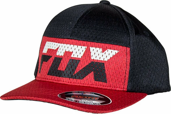 Fox Rize Flexfit Hat-Youth-Red APPAREL 1 Fox Rize Flexfit Hat-Youth-Red APPAREL