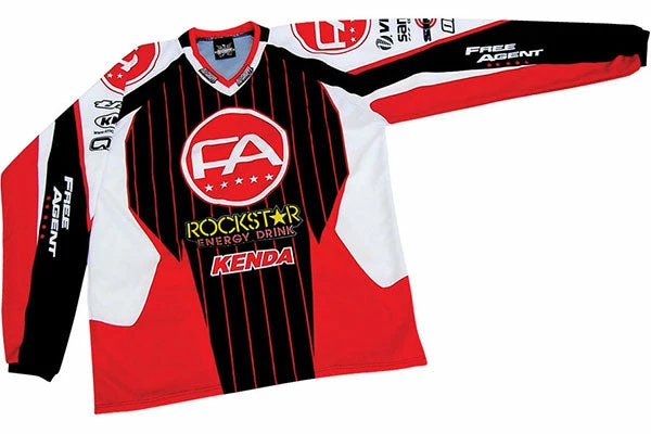 Free Agent Longsleeve Team Jersey-Red/White/Black RACE WEAR 1 Free Agent Longsleeve Team Jersey-Red/White/Black RACE WEAR