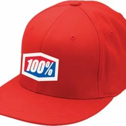 100% Icon Flexfit Hat-Red