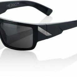 100% Heikki Sunglasses-Gloss Black/Silver-Gray Tint APPAREL