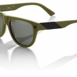 100% Higgins Sunglasses-Matte Olive/Brushed Black-Gray Lens APPAREL