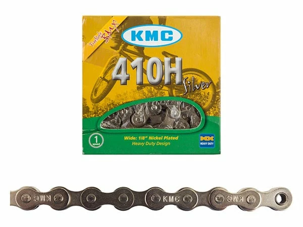 KMC 410H BMX Chain-Nickel Plated Chains 1 KMC 410H BMX Chain-Nickel Plated Chains