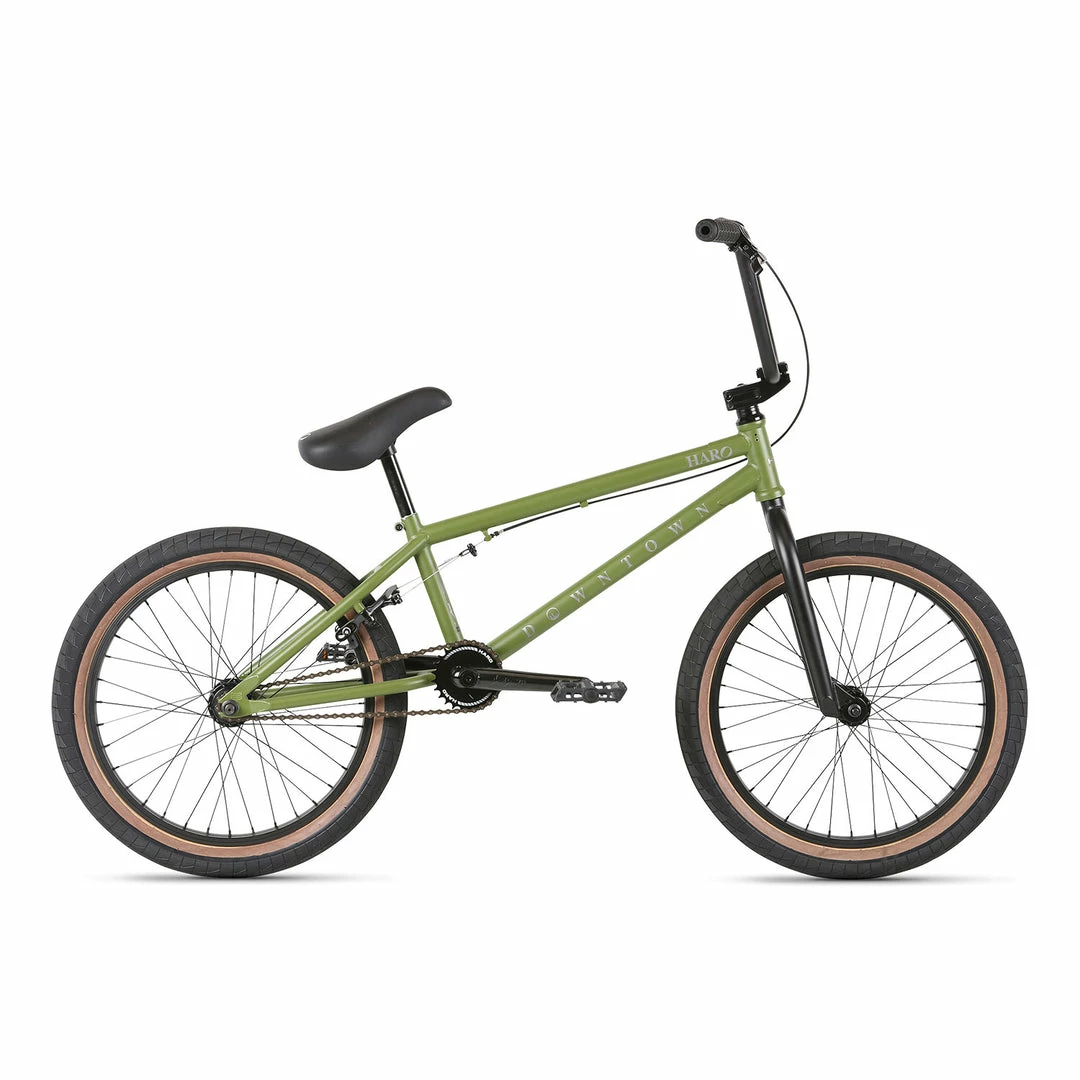 Haro Downtown 20.5"TT BMX Freestyle Bike-Matte Army Green BIKES 1 Haro Downtown 20.5"TT BMX Freestyle Bike-Matte Army Green BIKES