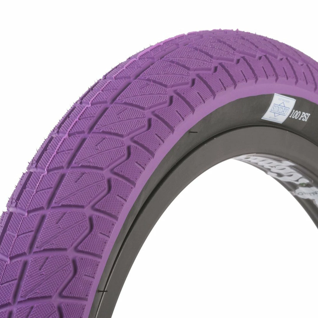 Tires Sunday Jake Seeley Street Sweeper Tire-Purple With Black Sidewall-20 X 2.40" 1 Tires Sunday Jake Seeley Street Sweeper Tire-Purple With Black Sidewall-20 X 2.40"