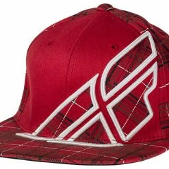 APPAREL Fly Racing Plaid Hat-Red