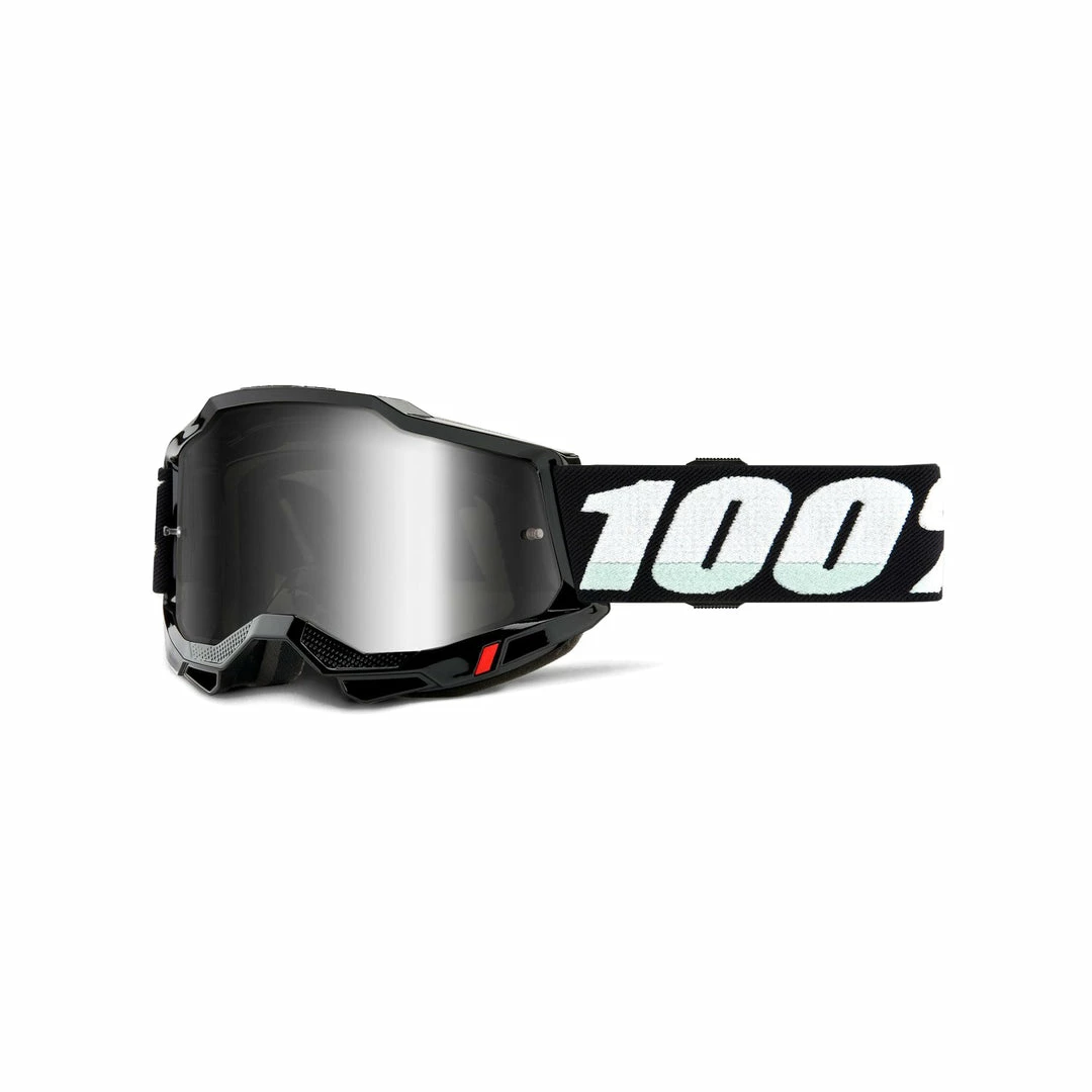 PROTECTIVE GEAR 100% Accuri 2 Goggles-Black-Mirror Silver Lens 1 PROTECTIVE GEAR 100% Accuri 2 Goggles-Black-Mirror Silver Lens