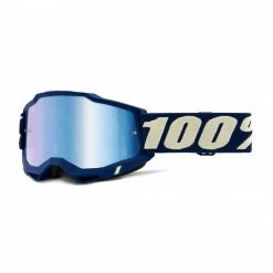 PROTECTIVE GEAR 100% Accuri 2 Goggles-Deepmarine-Mirror Blue Lens