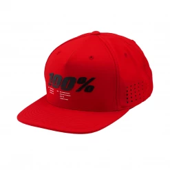 APPAREL 100% Drive Snapback Hat-Red