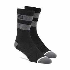 SHOES 100% Flow Socks-Black/Grey