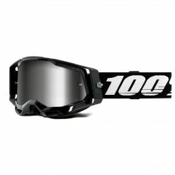 100% Racecraft2 Goggles-Black-Mirror Silver Lens PROTECTIVE GEAR
