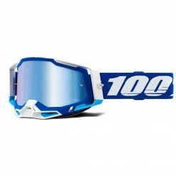 100% Racecraft2 Goggles-Blue-Mirror Blue Lens