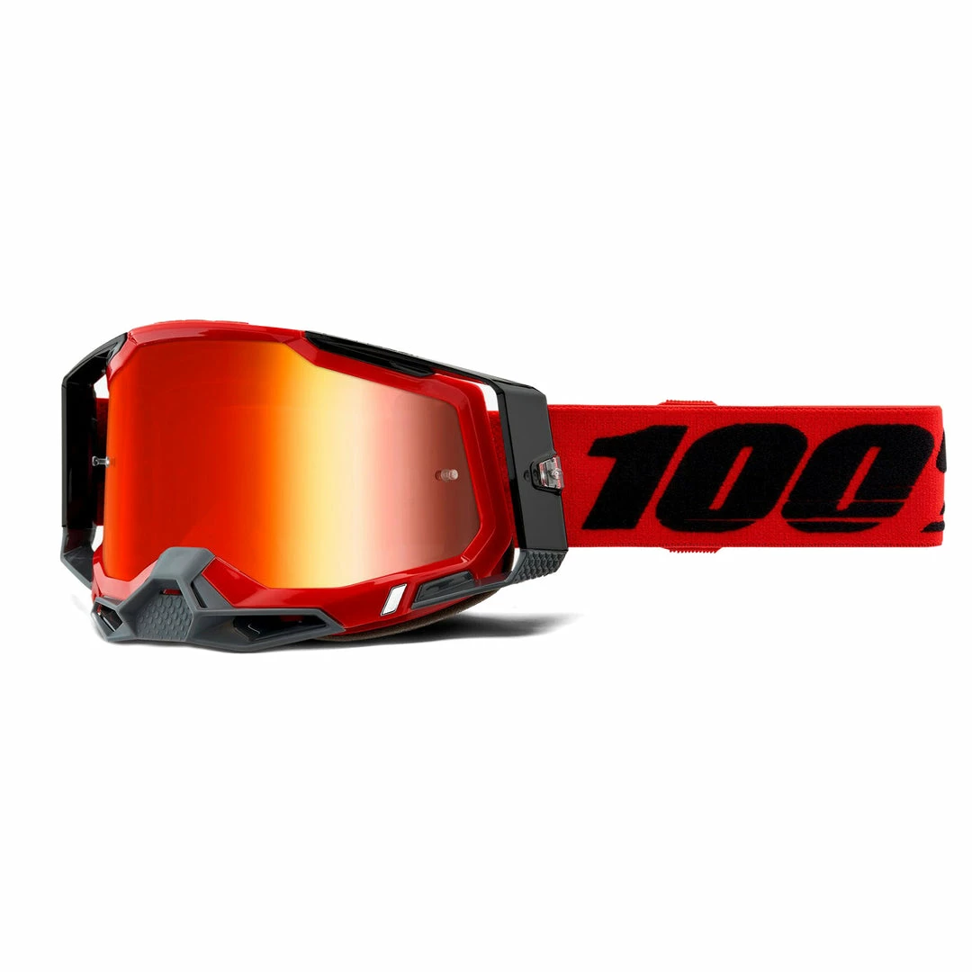 PROTECTIVE GEAR 100% Racecraft2 Goggles-Red-Mirror Red Lens 1 PROTECTIVE GEAR 100% Racecraft2 Goggles-Red-Mirror Red Lens