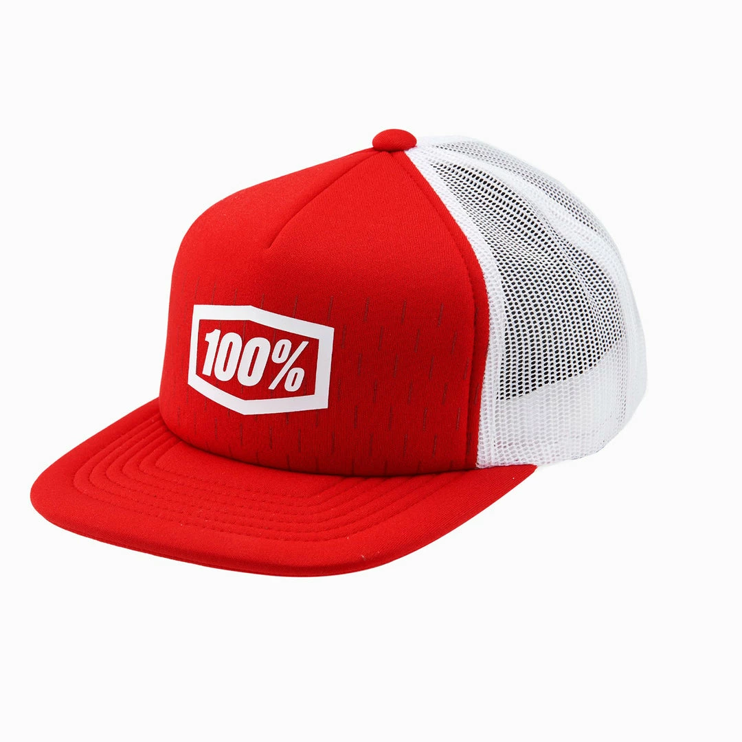 100% Shift Trucker Hat-Red APPAREL 1 100% Shift Trucker Hat-Red APPAREL