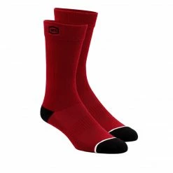 SHOES 100% Solid Socks-Red