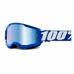 PROTECTIVE GEAR 100% Strata2 Goggles-Blue-Mirror Blue Lens