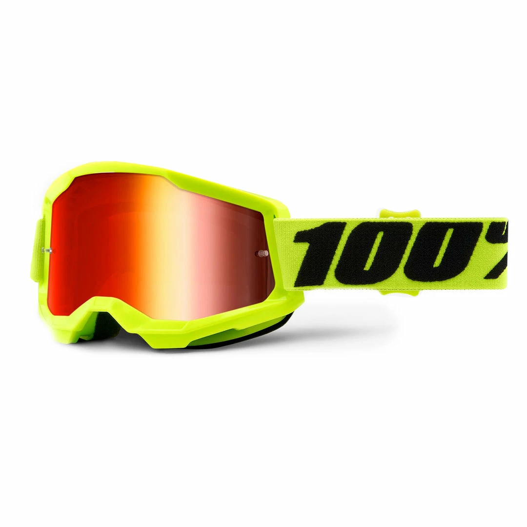 100% Strata2 Goggles-Yellow-Mirror Red Lens PROTECTIVE GEAR 1 100% Strata2 Goggles-Yellow-Mirror Red Lens PROTECTIVE GEAR