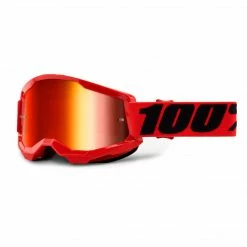 PROTECTIVE GEAR 100% Strata2 Goggles-Red-Mirror Red Lens