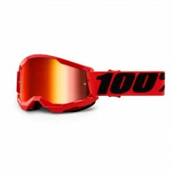 PROTECTIVE GEAR 100% Strata2 Youth Goggles-Red-Mirror Red Lens