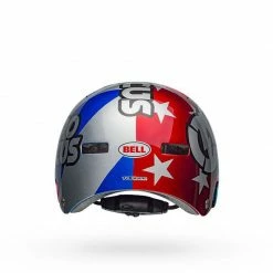 Bell Local Helmet-Nitro Circus Gloss Silver/Blue/Red PROTECTIVE GEAR