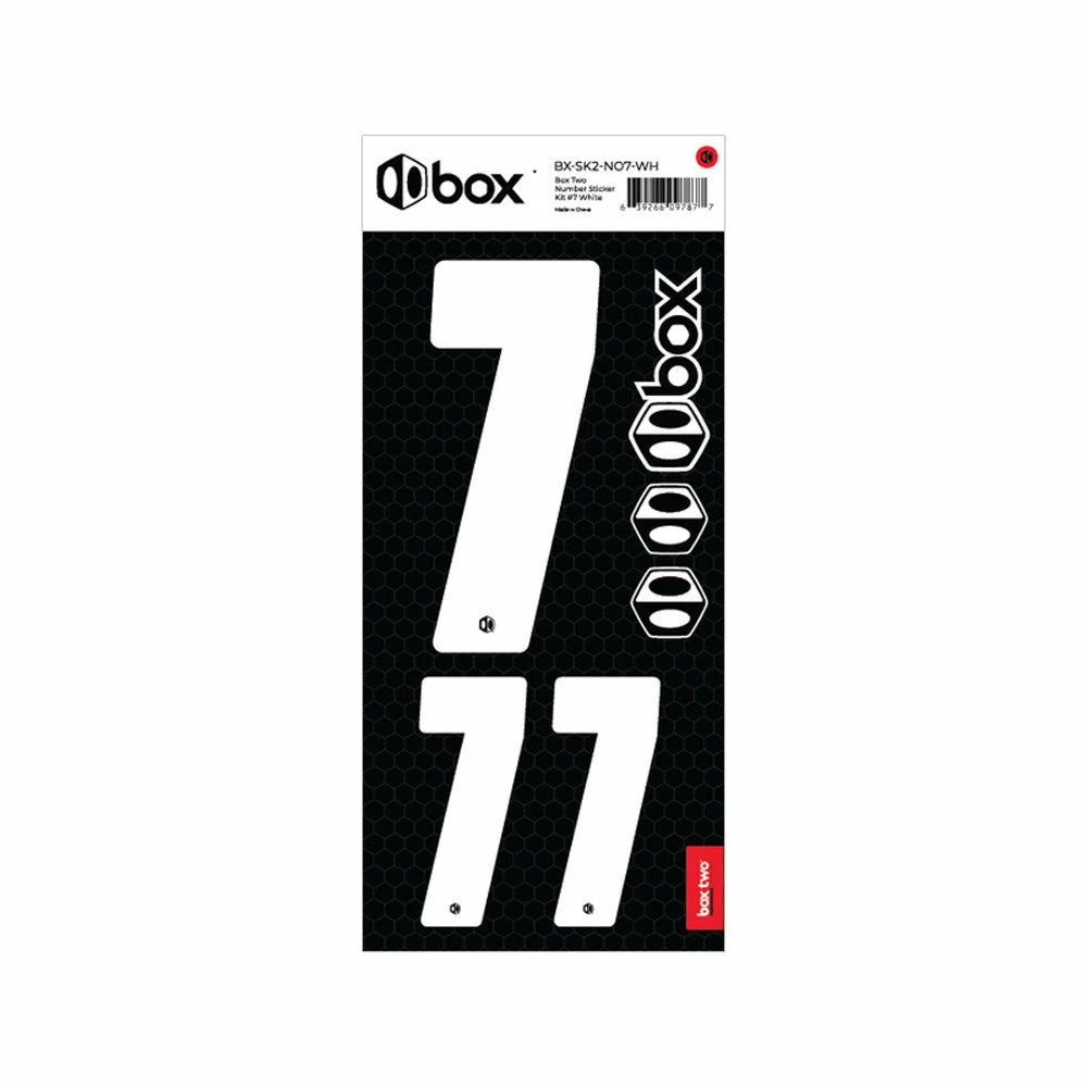 COMPONENTS Box Two Number Sticker Kit 16 COMPONENTS Box Two Number Sticker Kit