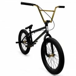 Elite BMX Destro 20.5"TT BMX Freestyle Bike-Black Gold FREESTYLE BIKES