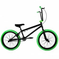 FREESTYLE BIKES Elite BMX Stealth 20"TT BMX Freestyle Bike-Black/Green