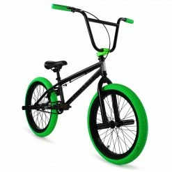 FREESTYLE BIKES Elite BMX Stealth 20"TT BMX Freestyle Bike-Black/Green