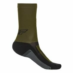 Fly Racing 2022 Factory Rider Socks-Green/Black/Grey