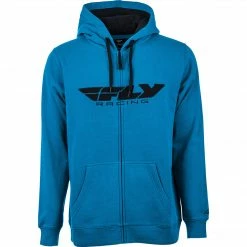 APPAREL Fly Racing Corporate Zip Up Hoodie-Black/Blue