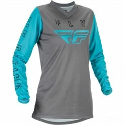 RACE WEAR Fly Racing F-16 Women's BMX Race Jersey-Grey/Blue