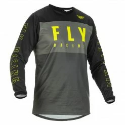 Fly Racing 2022 F-16 BMX Race Jersey-Grey/Black/Hi-Vis RACE WEAR