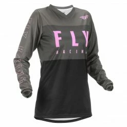 Fly Racing 2022 F-16 BMX Race Jersey-Grey/Black/Pink RACE WEAR