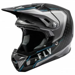 Fly Racing Formula Carbon Axon BMX Race Helmet-Black/Grey/Blue Helmets
