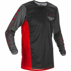 RACE WEAR Fly Racing K121 BMX Race Jersey-Red/Grey/Black