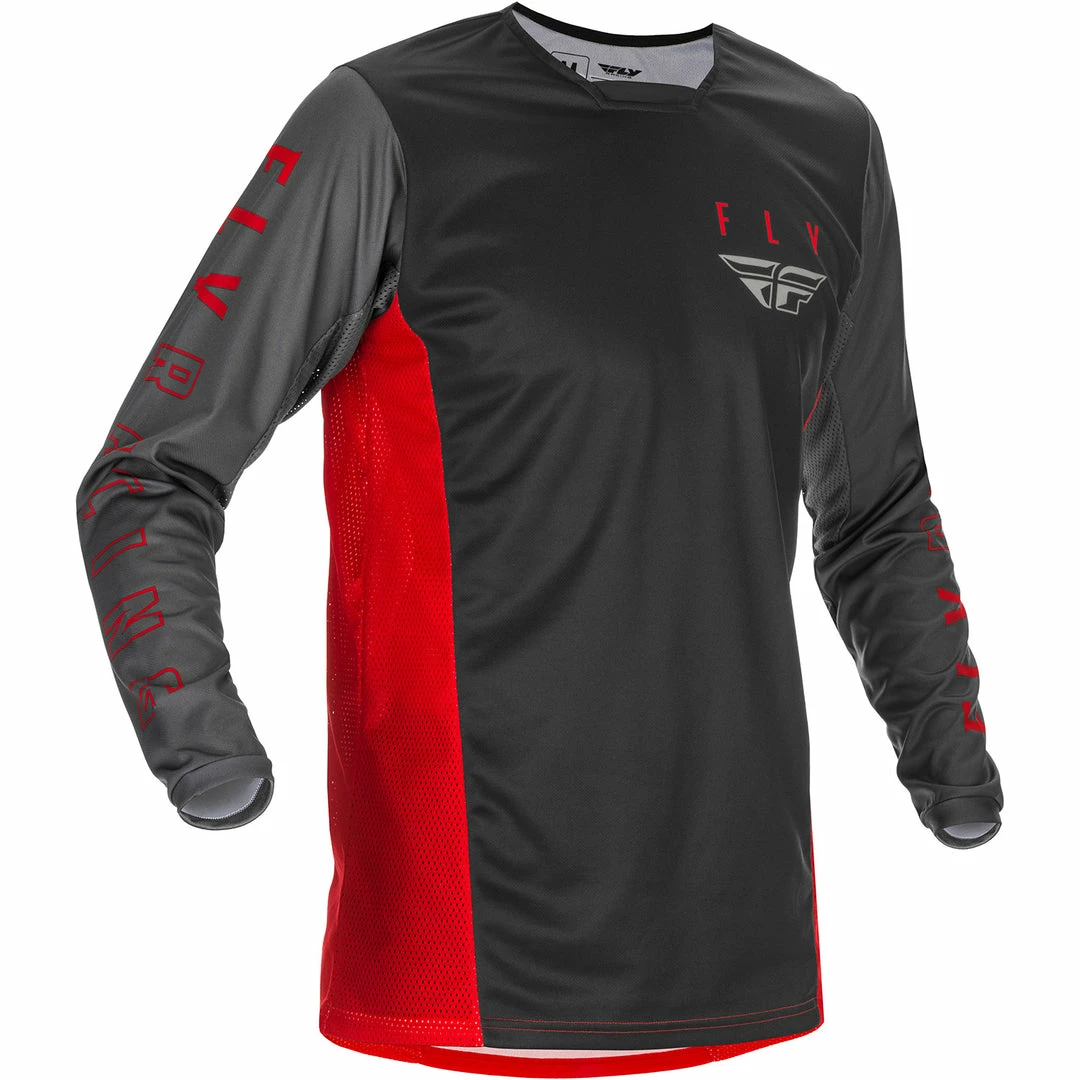 RACE WEAR Fly Racing K121 BMX Race Jersey-Red/Grey/Black 1 RACE WEAR Fly Racing K121 BMX Race Jersey-Red/Grey/Black