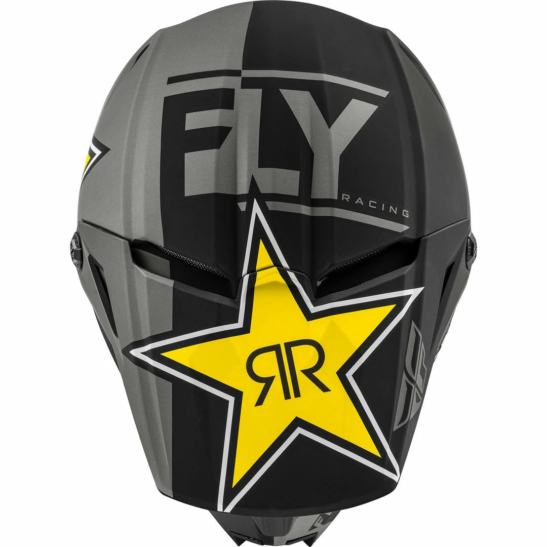 Fly Racing Kinetic Rockstar BMX Race Helmet-Matte Grey/Black/Yellow Helmets 4 Fly Racing Kinetic Rockstar BMX Race Helmet-Matte Grey/Black/Yellow Helmets