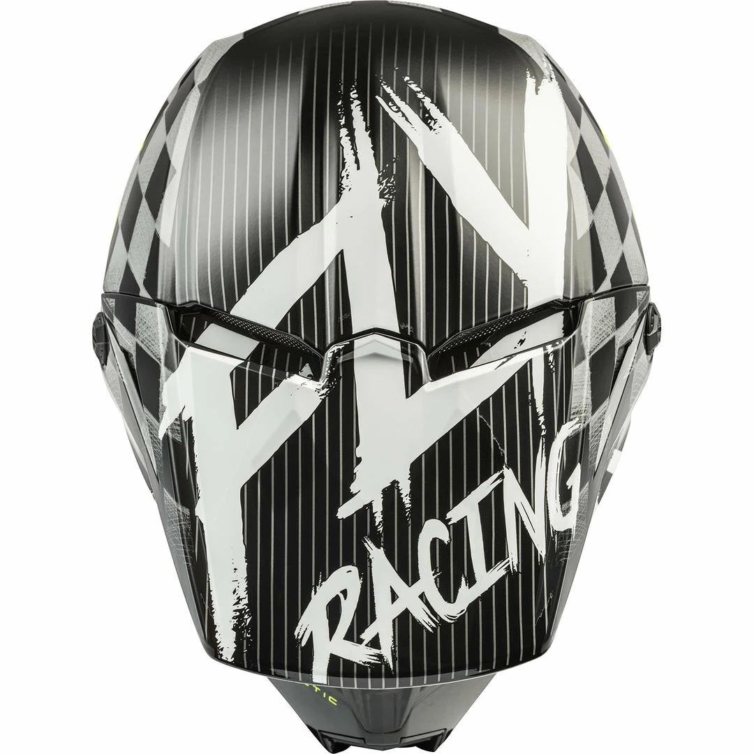 Helmets Fly Racing Kinetic Sketch BMX Race Helmet-Black/White/Hi-Vis 4 Helmets Fly Racing Kinetic Sketch BMX Race Helmet-Black/White/Hi-Vis