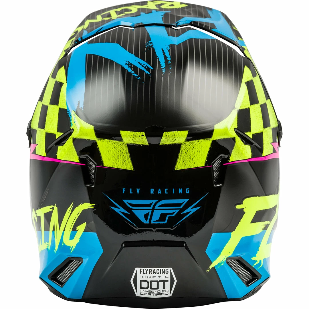 Fly Racing Kinetic Sketch BMX Race Helmet-Blue/Hi-Vis/Pink 3 Fly Racing Kinetic Sketch BMX Race Helmet-Blue/Hi-Vis/Pink